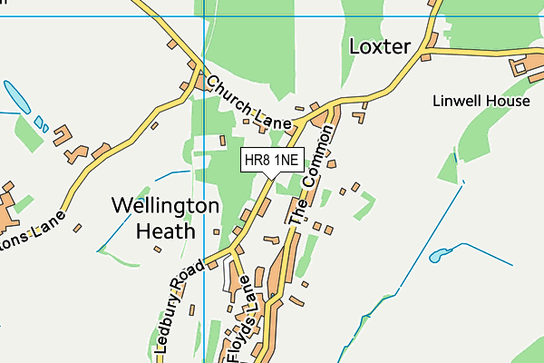 HR8 1NE map - OS VectorMap District (Ordnance Survey)