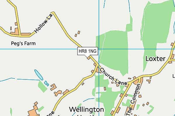 HR8 1NG map - OS VectorMap District (Ordnance Survey)