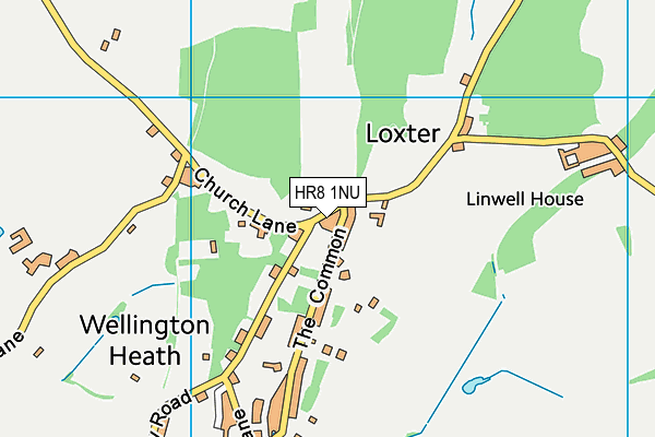 HR8 1NU map - OS VectorMap District (Ordnance Survey)