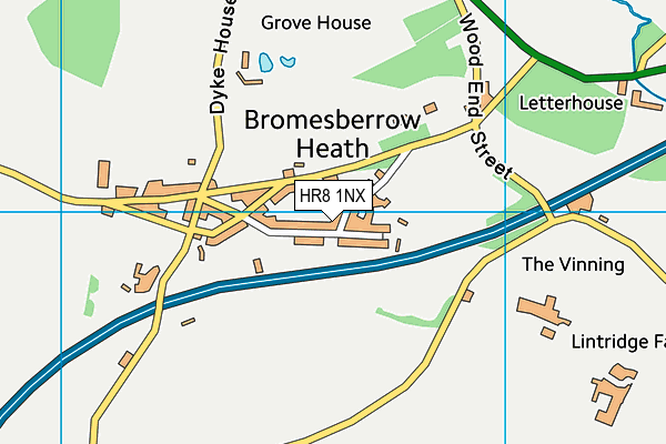 HR8 1NX map - OS VectorMap District (Ordnance Survey)