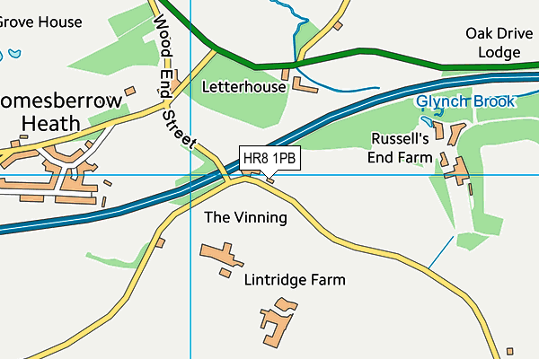 HR8 1PB map - OS VectorMap District (Ordnance Survey)