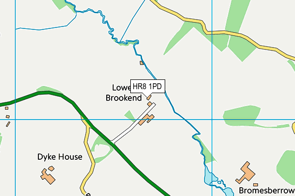 HR8 1PD map - OS VectorMap District (Ordnance Survey)