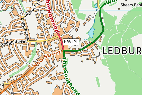 Map of PRIORY (LEDBURY) RESIDENTS ASSOCIATION LIMITED at district scale