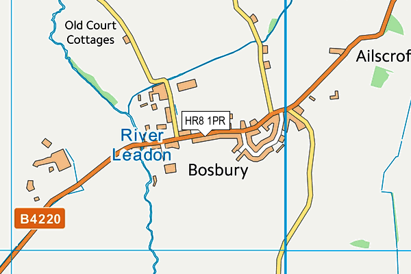 HR8 1PR map - OS VectorMap District (Ordnance Survey)