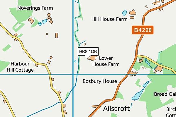 HR8 1QB map - OS VectorMap District (Ordnance Survey)