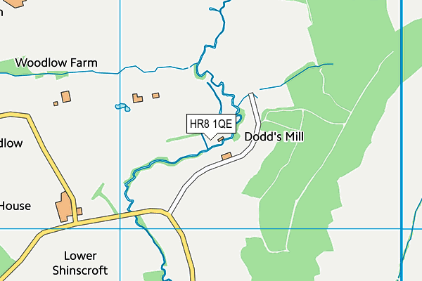 HR8 1QE map - OS VectorMap District (Ordnance Survey)