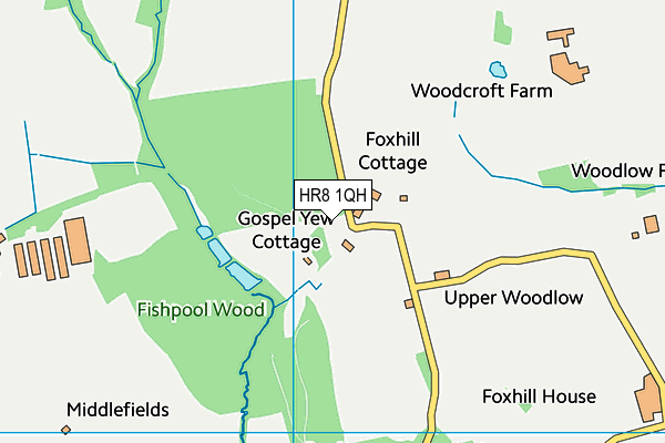 HR8 1QH map - OS VectorMap District (Ordnance Survey)