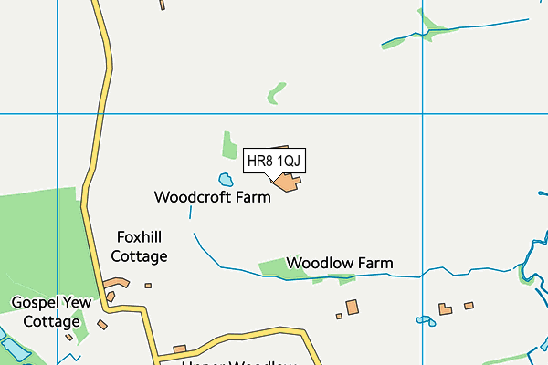 HR8 1QJ map - OS VectorMap District (Ordnance Survey)