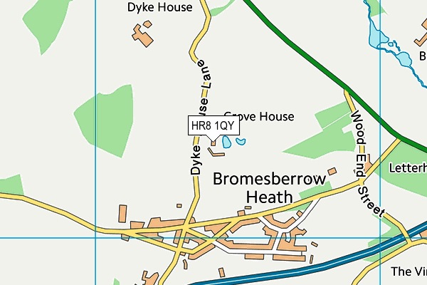 HR8 1QY map - OS VectorMap District (Ordnance Survey)