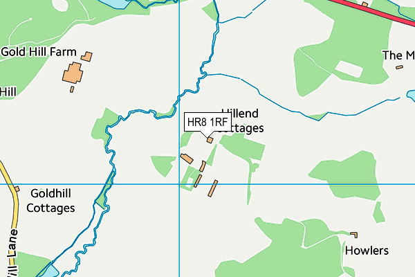 HR8 1RF map - OS VectorMap District (Ordnance Survey)