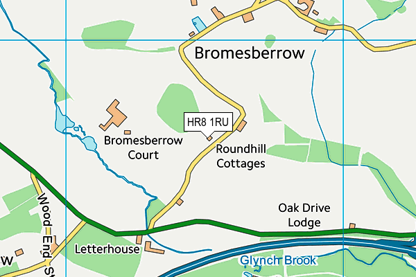 HR8 1RU map - OS VectorMap District (Ordnance Survey)