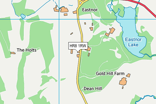 Eastnor Cc map (HR8 1RW) - OS VectorMap District (Ordnance Survey)