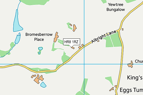 HR8 1RZ map - OS VectorMap District (Ordnance Survey)