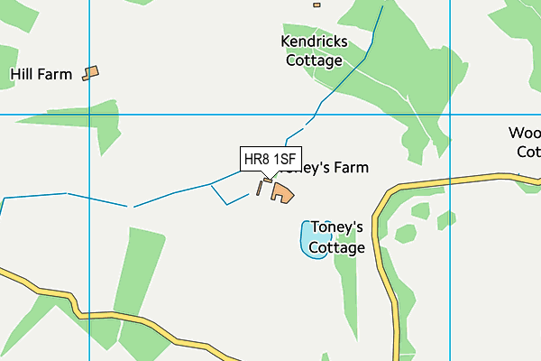 HR8 1SF map - OS VectorMap District (Ordnance Survey)