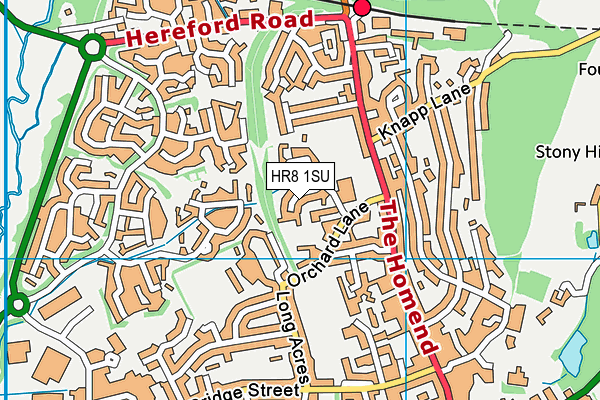 HR8 1SU map - OS VectorMap District (Ordnance Survey)