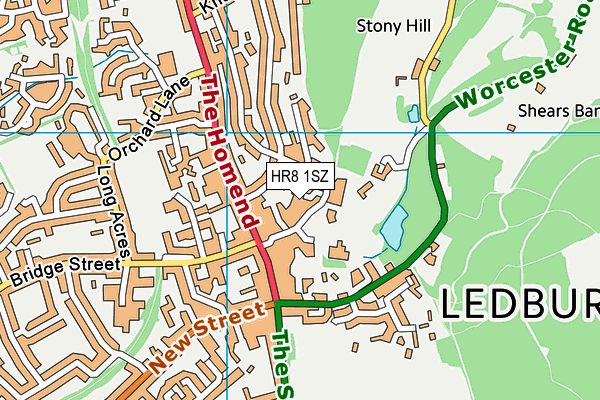 HR8 1SZ map - OS VectorMap District (Ordnance Survey)