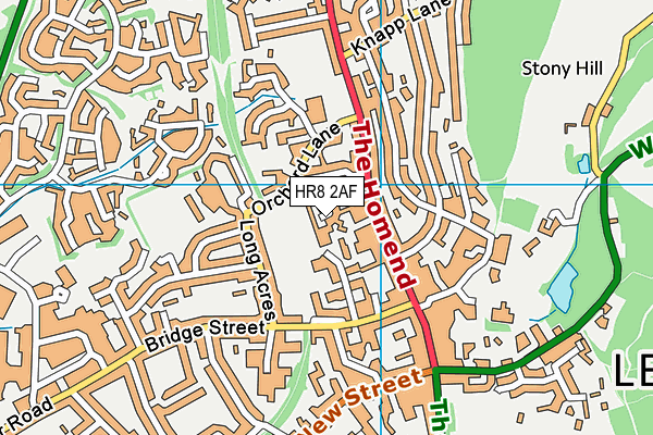 HR8 2AF map - OS VectorMap District (Ordnance Survey)