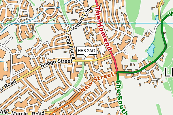 HR8 2AG map - OS VectorMap District (Ordnance Survey)