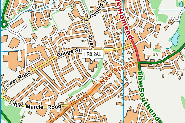 HR8 2AL map - OS VectorMap District (Ordnance Survey)