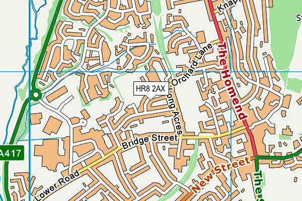 HR8 2AX map - OS VectorMap District (Ordnance Survey)