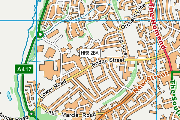 HR8 2BA map - OS VectorMap District (Ordnance Survey)