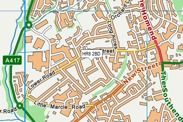 HR8 2BD map - OS VectorMap District (Ordnance Survey)