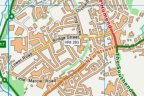 HR8 2BG map - OS VectorMap District (Ordnance Survey)