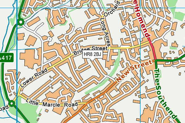 HR8 2BJ map - OS VectorMap District (Ordnance Survey)