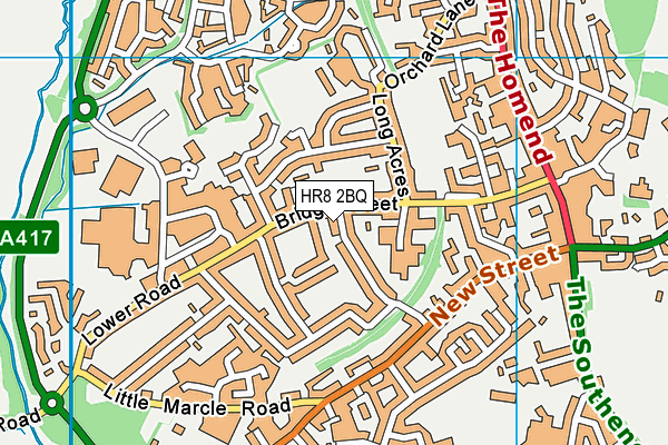 HR8 2BQ map - OS VectorMap District (Ordnance Survey)