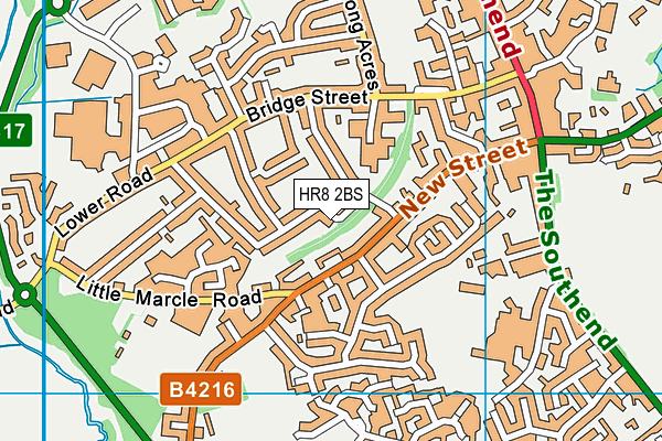 HR8 2BS map - OS VectorMap District (Ordnance Survey)