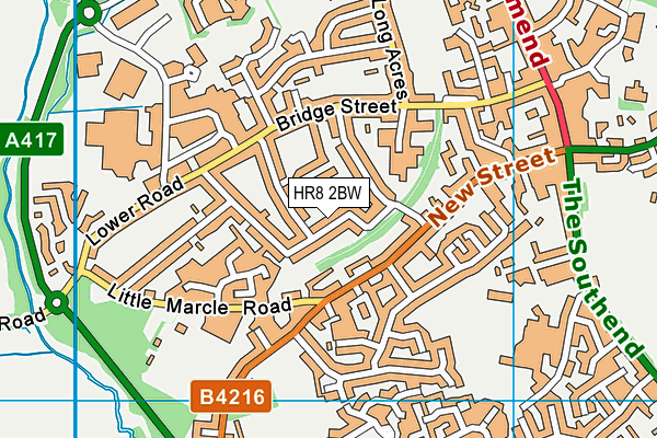 HR8 2BW map - OS VectorMap District (Ordnance Survey)