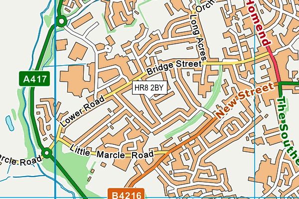 HR8 2BY map - OS VectorMap District (Ordnance Survey)