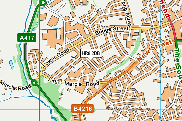 HR8 2DB map - OS VectorMap District (Ordnance Survey)