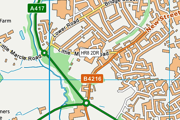 HR8 2DR map - OS VectorMap District (Ordnance Survey)