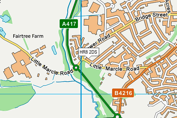 HR8 2DS map - OS VectorMap District (Ordnance Survey)