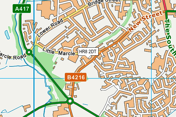 HR8 2DT map - OS VectorMap District (Ordnance Survey)