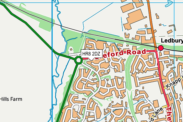 HR8 2DZ map - OS VectorMap District (Ordnance Survey)