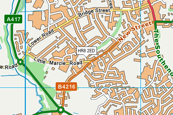 HR8 2ED map - OS VectorMap District (Ordnance Survey)