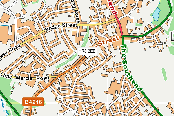 HR8 2EE map - OS VectorMap District (Ordnance Survey)