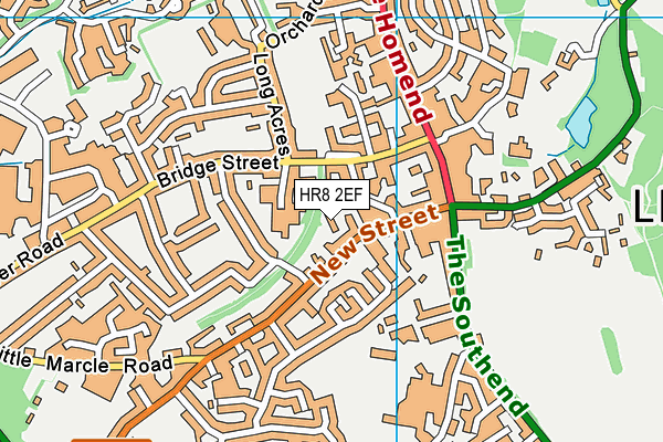 HR8 2EF map - OS VectorMap District (Ordnance Survey)