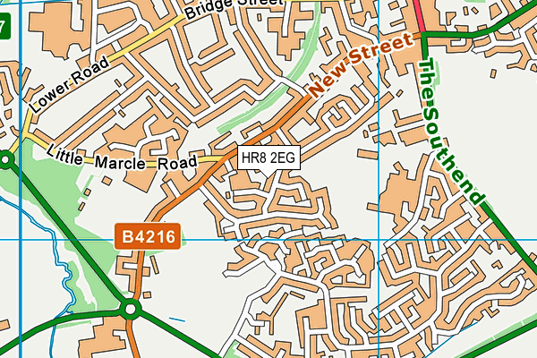 HR8 2EG map - OS VectorMap District (Ordnance Survey)