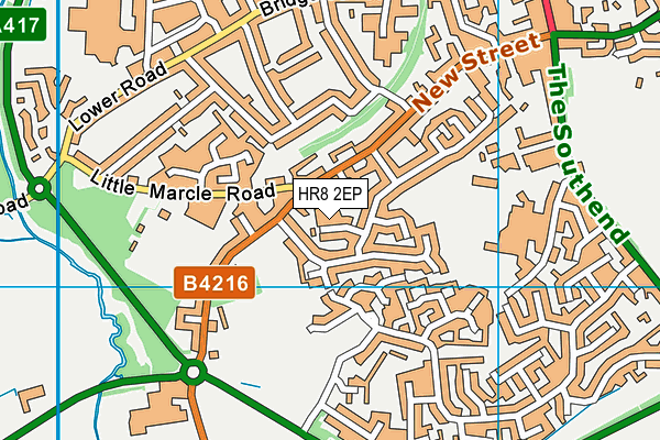 HR8 2EP map - OS VectorMap District (Ordnance Survey)