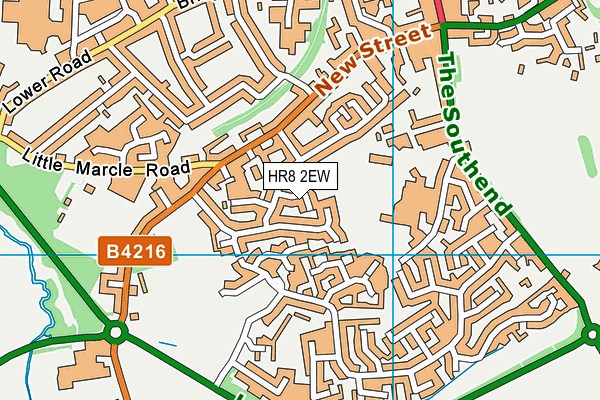 HR8 2EW map - OS VectorMap District (Ordnance Survey)