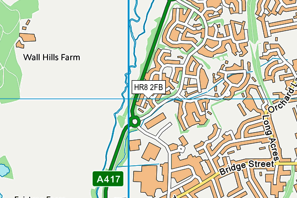 HR8 2FB map - OS VectorMap District (Ordnance Survey)