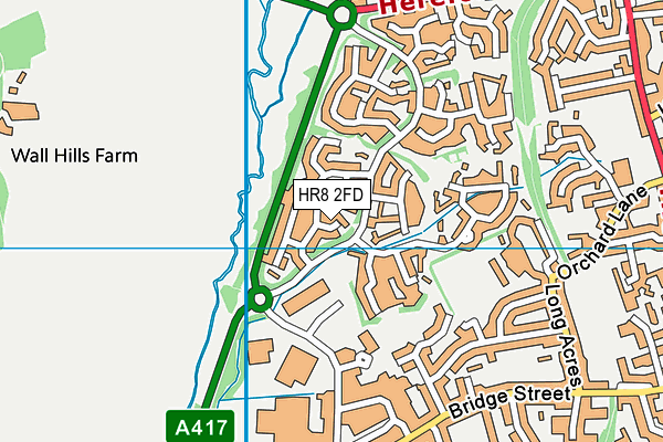 HR8 2FD map - OS VectorMap District (Ordnance Survey)