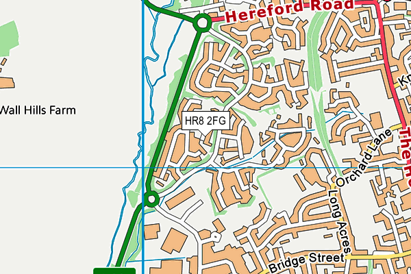 HR8 2FG map - OS VectorMap District (Ordnance Survey)