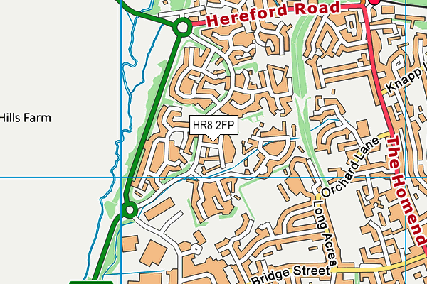 HR8 2FP map - OS VectorMap District (Ordnance Survey)