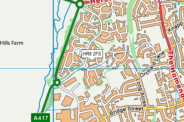 HR8 2FS map - OS VectorMap District (Ordnance Survey)