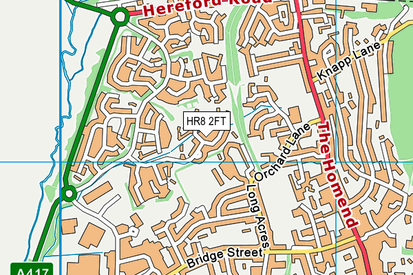 HR8 2FT map - OS VectorMap District (Ordnance Survey)