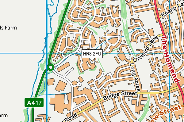 HR8 2FU map - OS VectorMap District (Ordnance Survey)